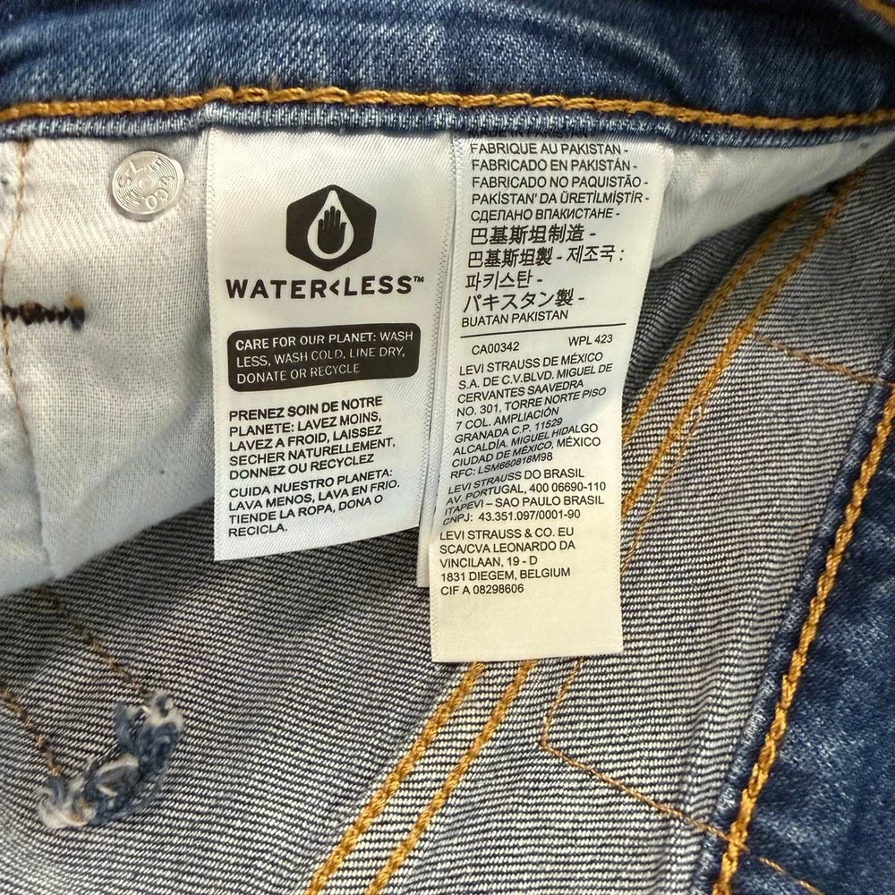 Levis 505 Regular Fit Mens Jeans 34x32 Medium Wash Straight Leg Denim